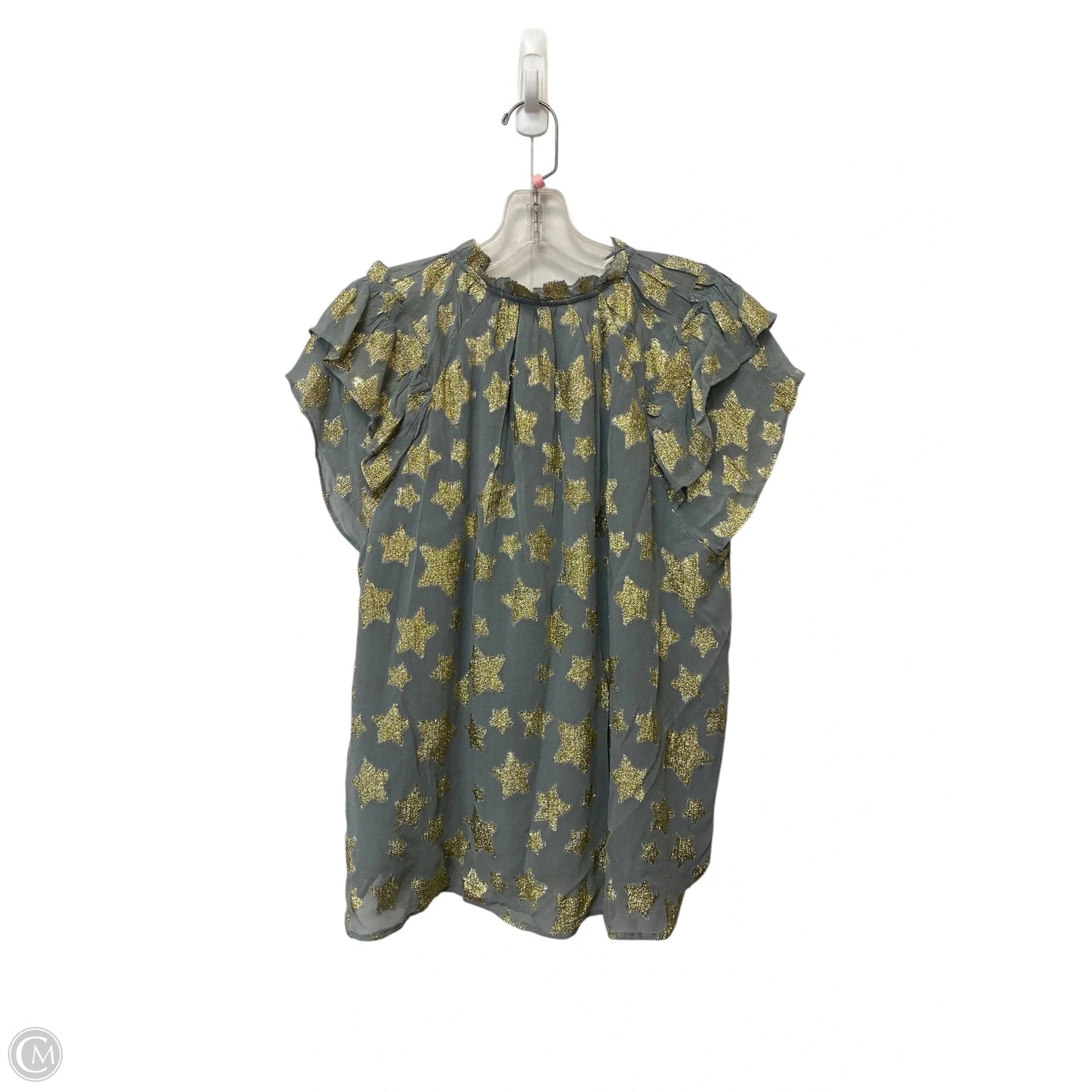 Top Sleeveless By Loft In Gold & Grey, Size: Lp