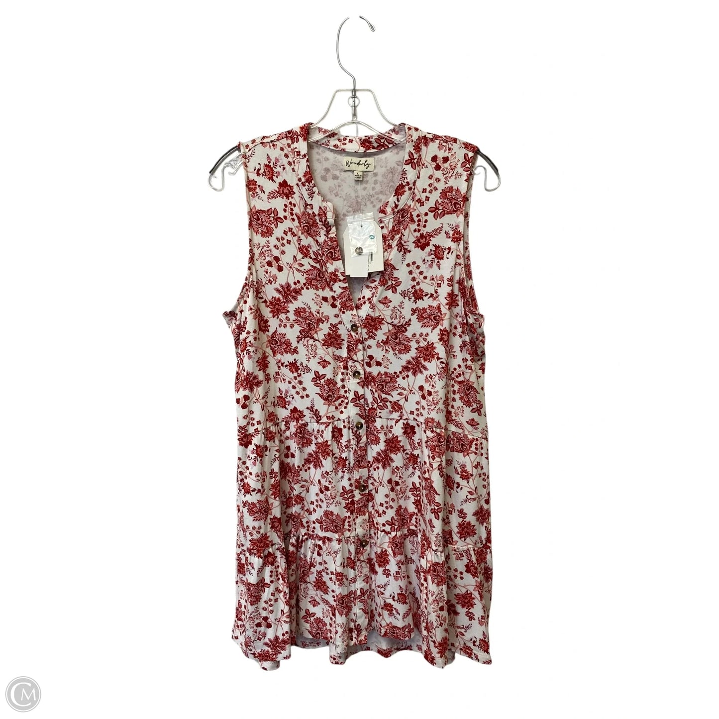 Dress Casual Short By Wonderly In Floral Print, Size: L