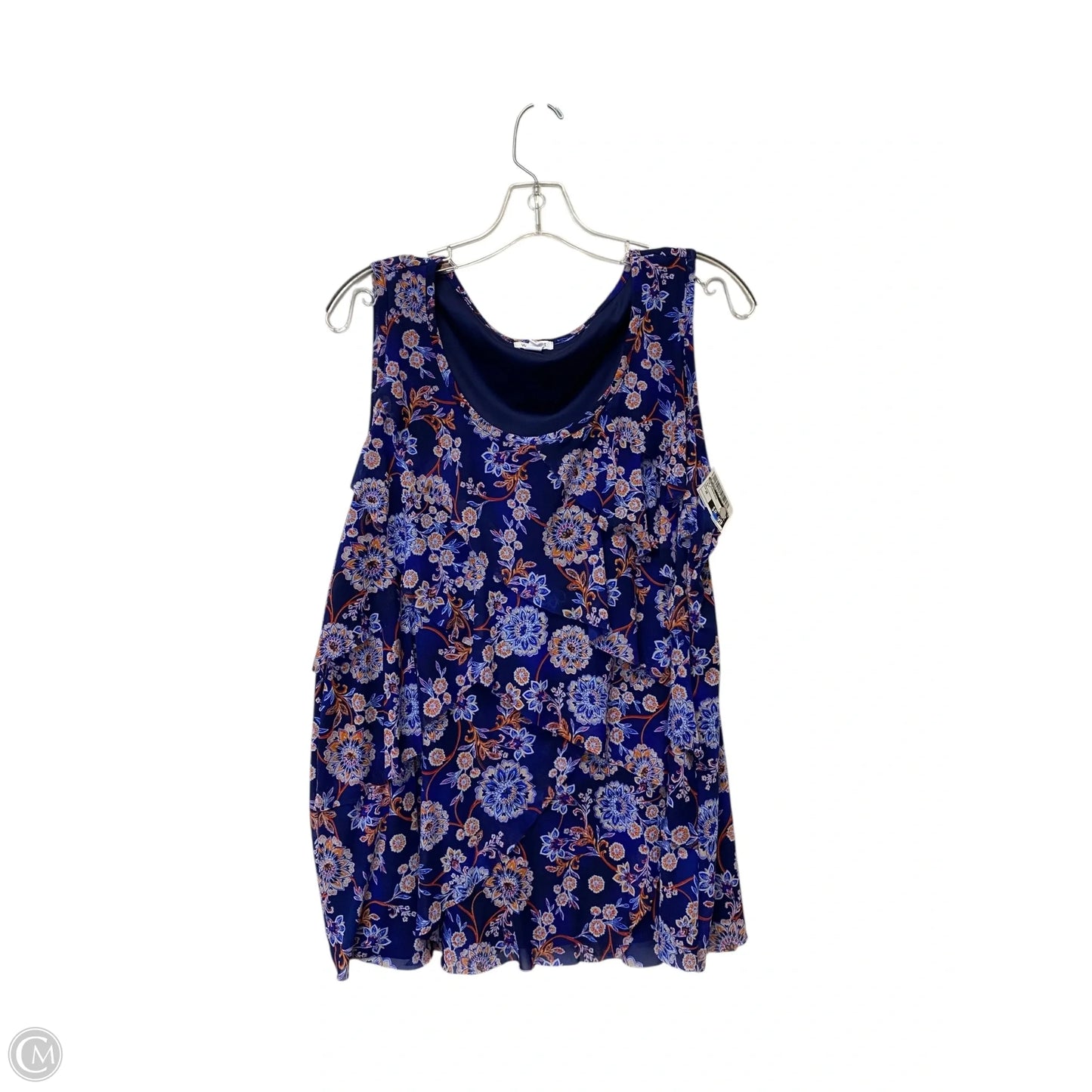 Top Sleeveless By Westport In Blue, Size: 2x
