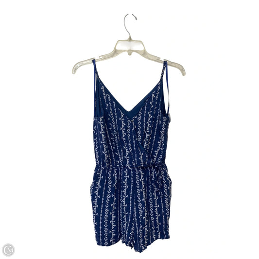 Romper By One Clothing In Blue & White, Size: S