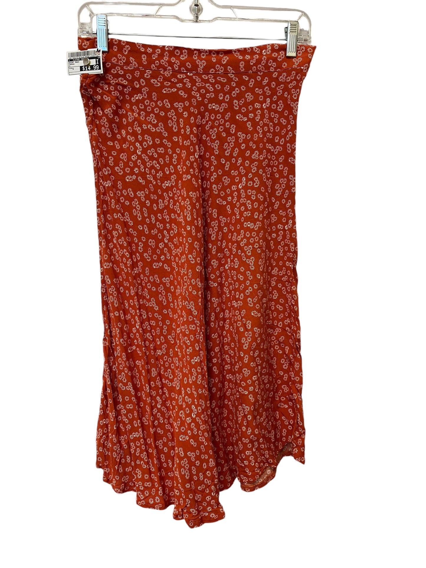 Skirt Maxi By Clothes Mentor In Orange, Size: S