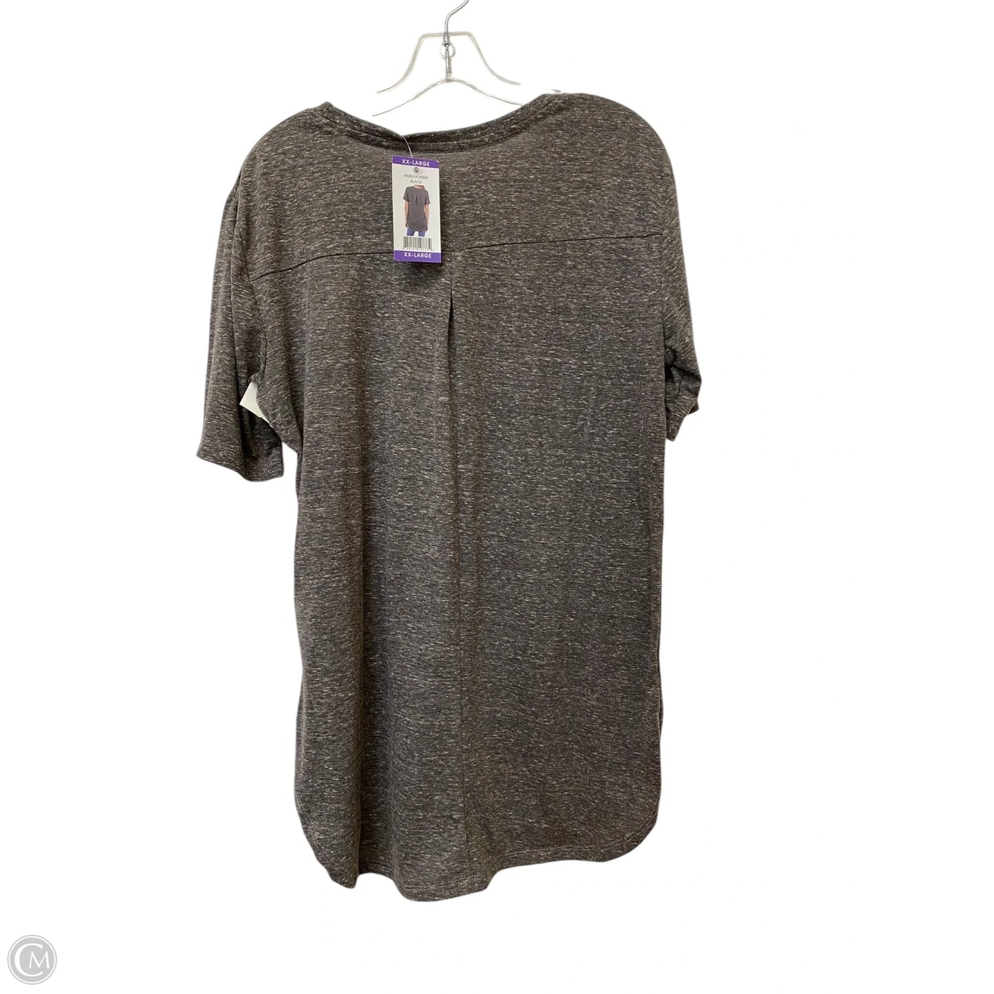 Top Short Sleeve By Clothes Mentor In Grey, Size: 2x