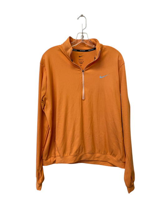 Athletic Jacket By Nike In Orange, Size: Xl