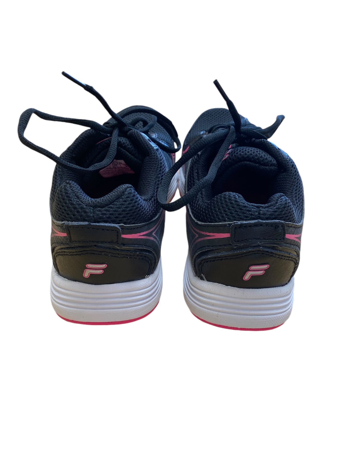 Shoes Athletic By Fila In Black & Pink, Size: 7.5