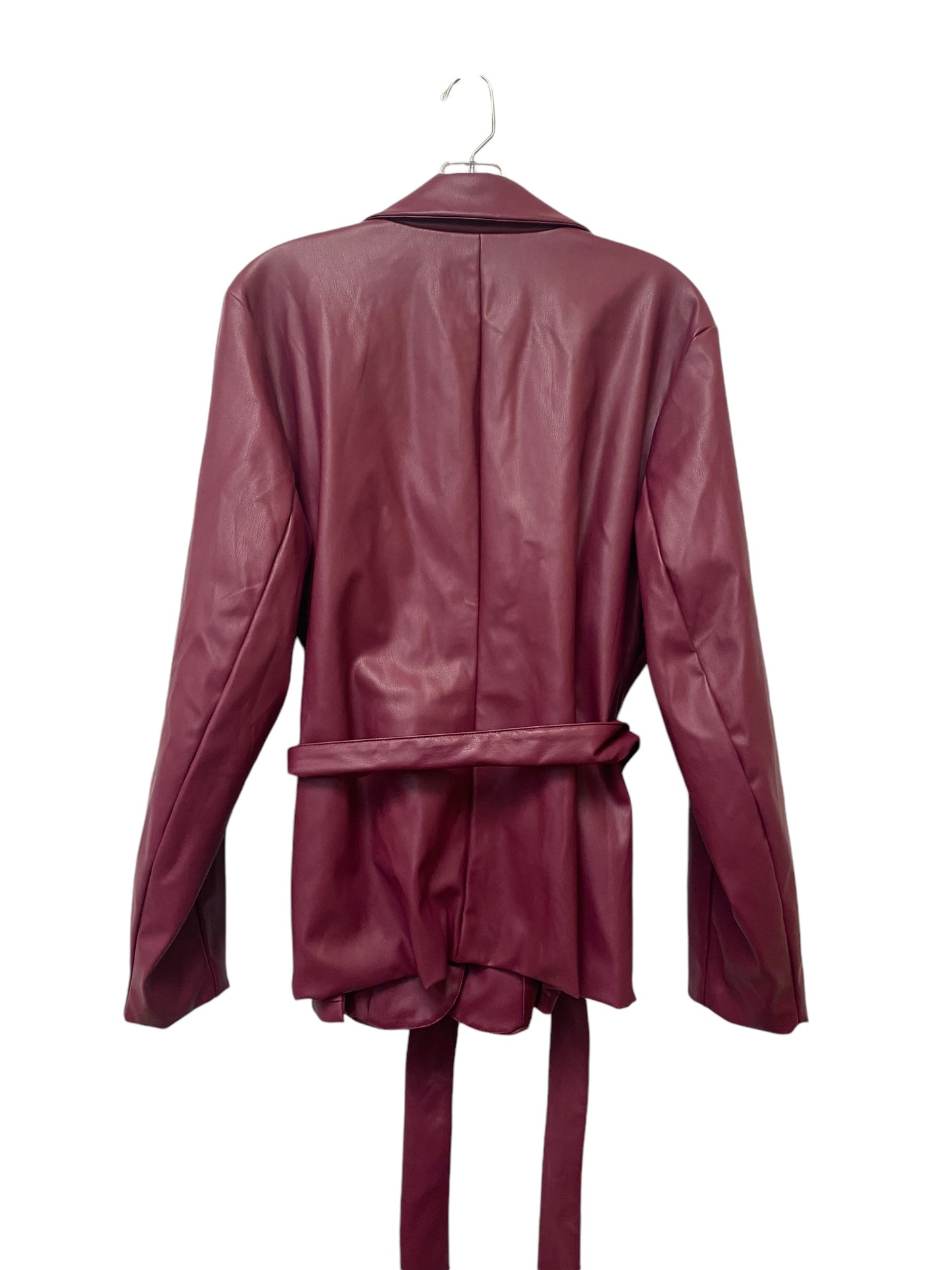 Jacket Leather By Ashley Stewart In Purple, Size: 16