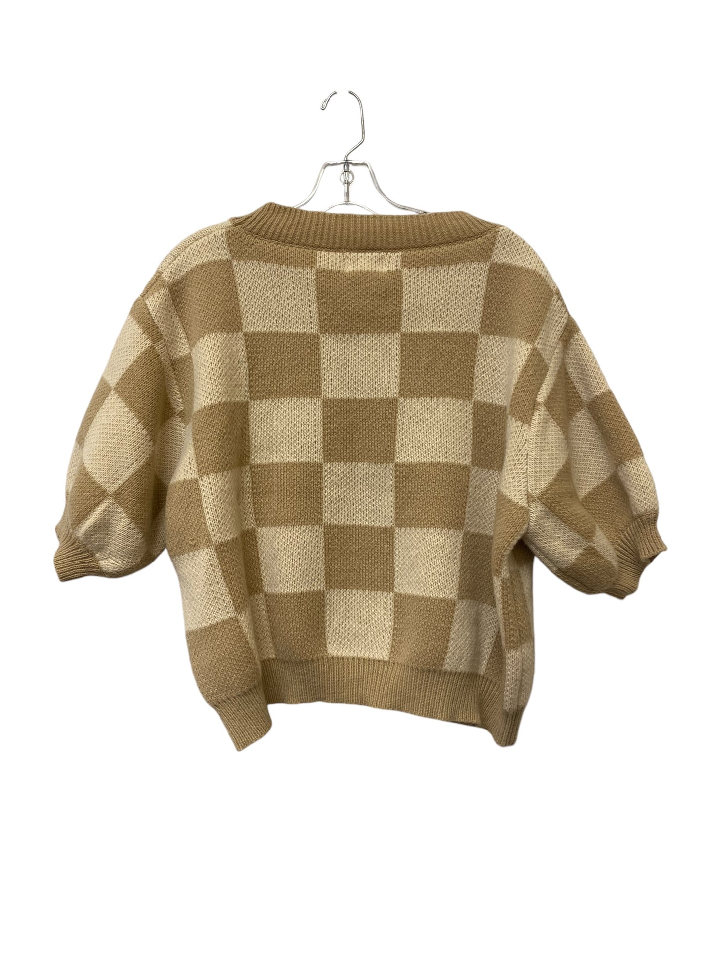 Sweater By Bibi In Checkered Pattern, Size: L