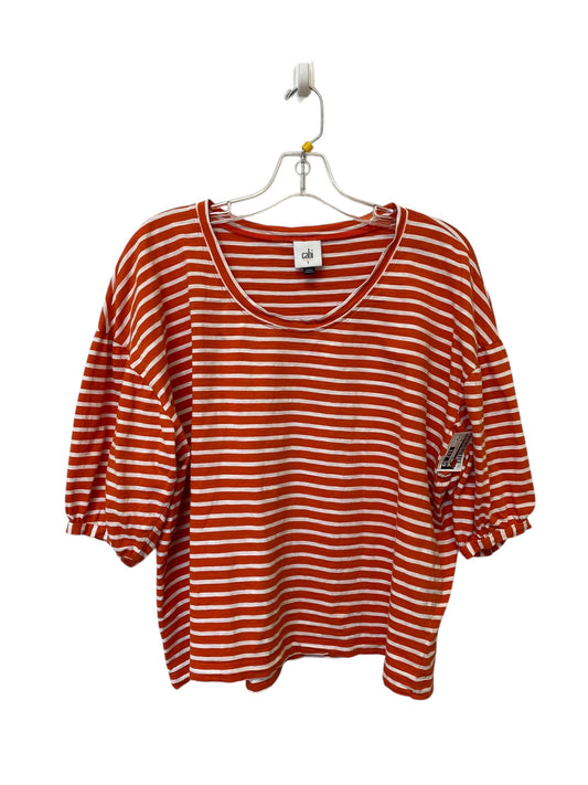 Top Short Sleeve By Cabi In Striped Pattern, Size: S