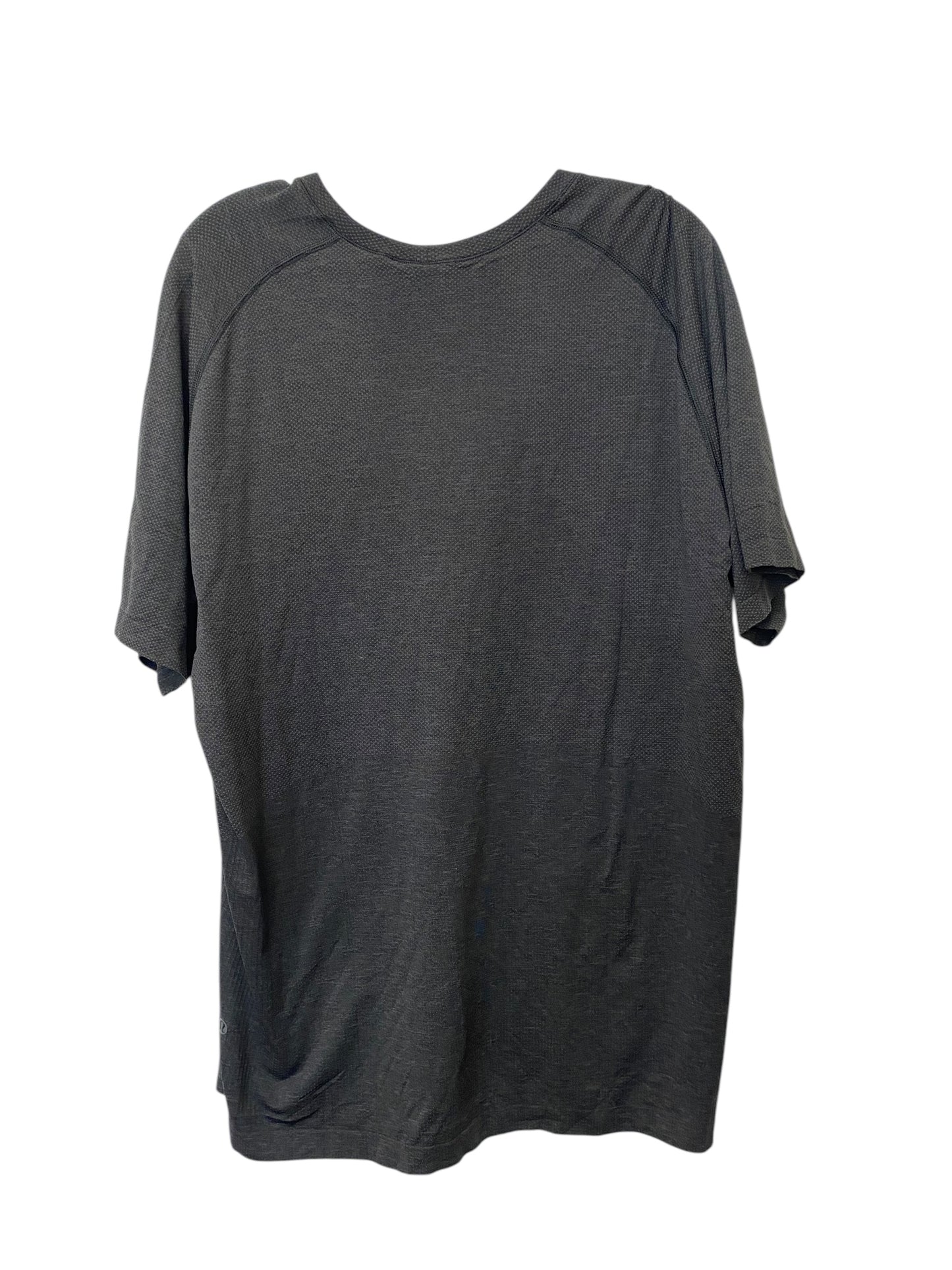 Athletic Top Short Sleeve By Lululemon In Grey, Size: 2x