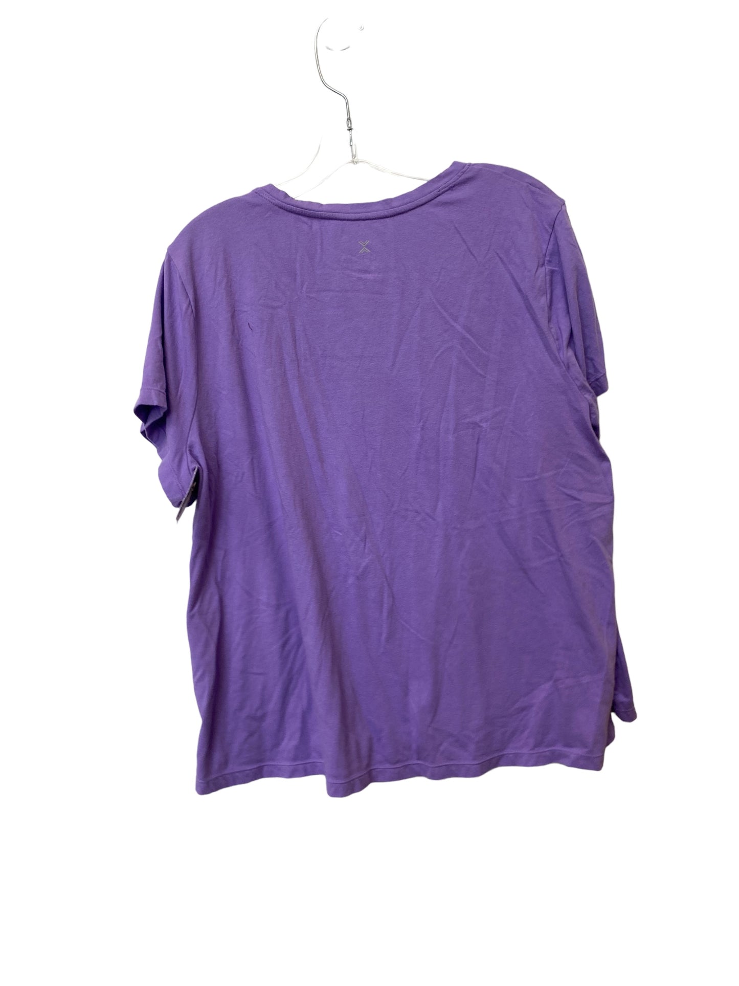 Purple Top Short Sleeve Basic Xersion, Size 1x