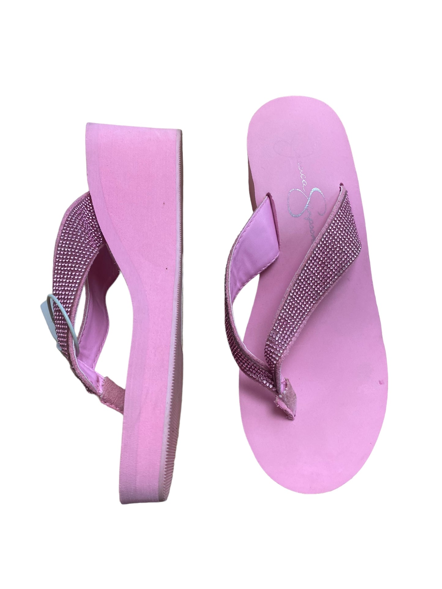 Pink Sandals Heels Platform Jessica Simpson, Size 6