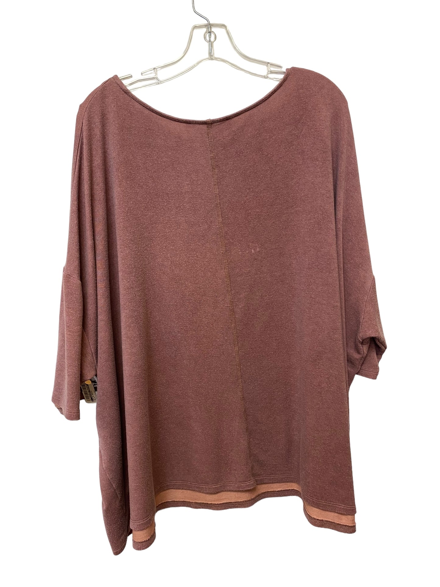 Mauve Top Short Sleeve Basic Clothes Mentor, Size L