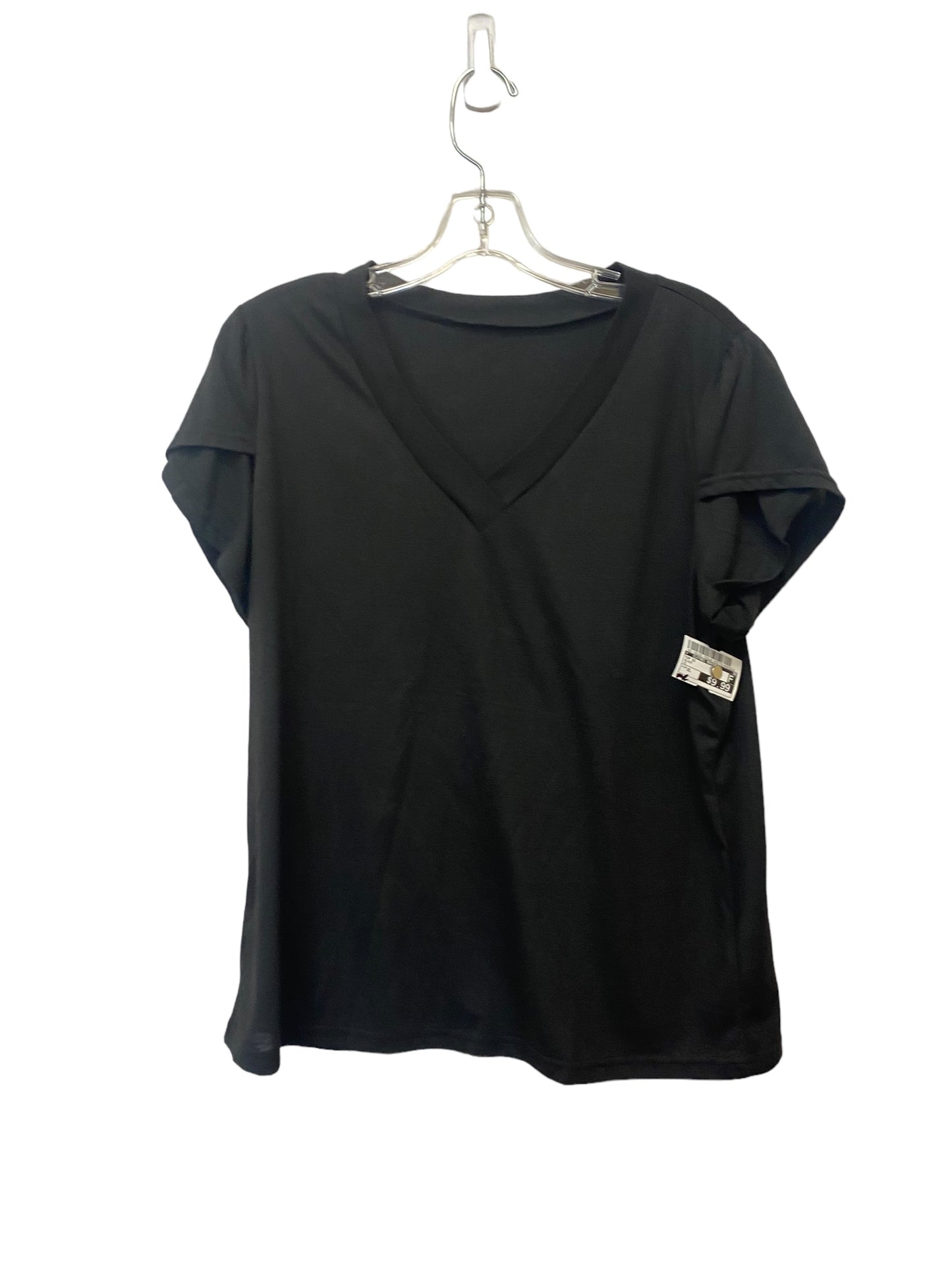 Black Top Short Sleeve Clothes Mentor, Size Xl