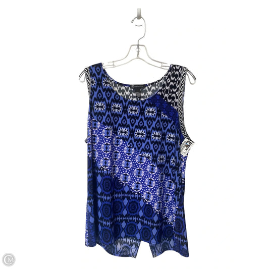 Top Sleeveless By International Concepts In Blue, Size: Xl