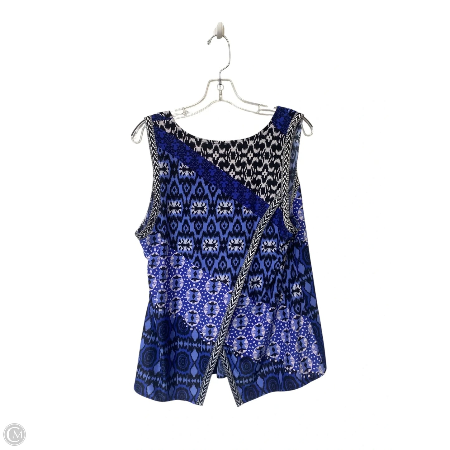 Top Sleeveless By International Concepts In Blue, Size: Xl