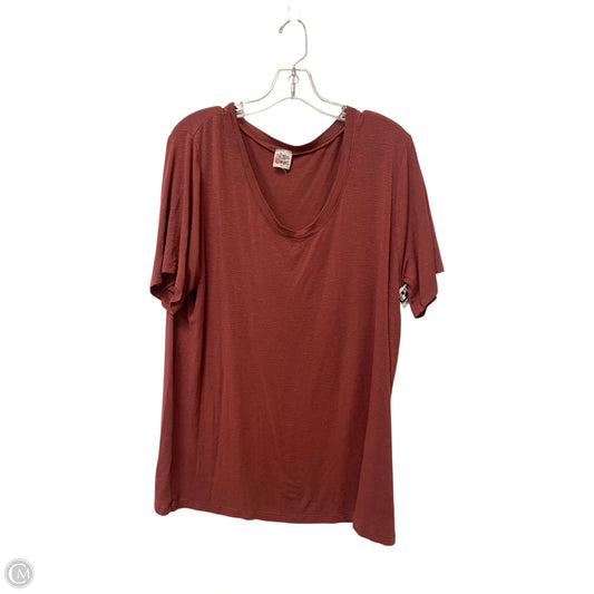 Top Short Sleeve By Zigzag Stripe In Red, Size: Xl