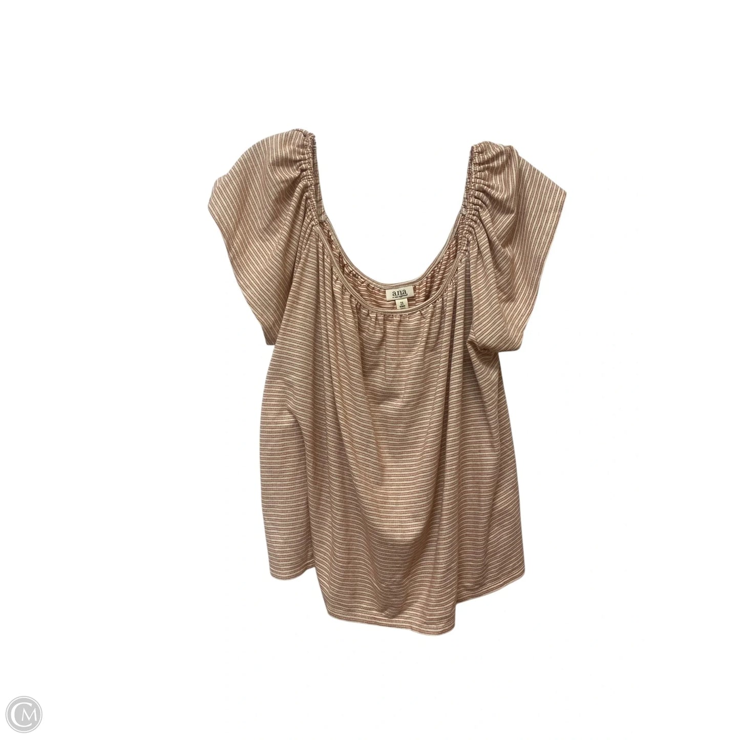 Top Short Sleeve By Ana In Striped Pattern, Size: 2x