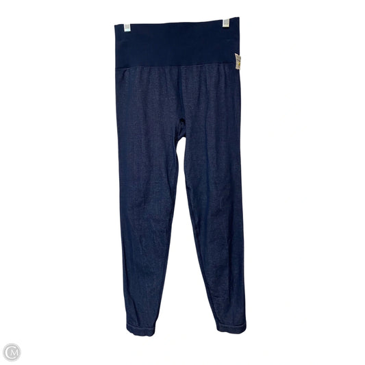 Athletic Leggings By Spanx In Navy, Size: M