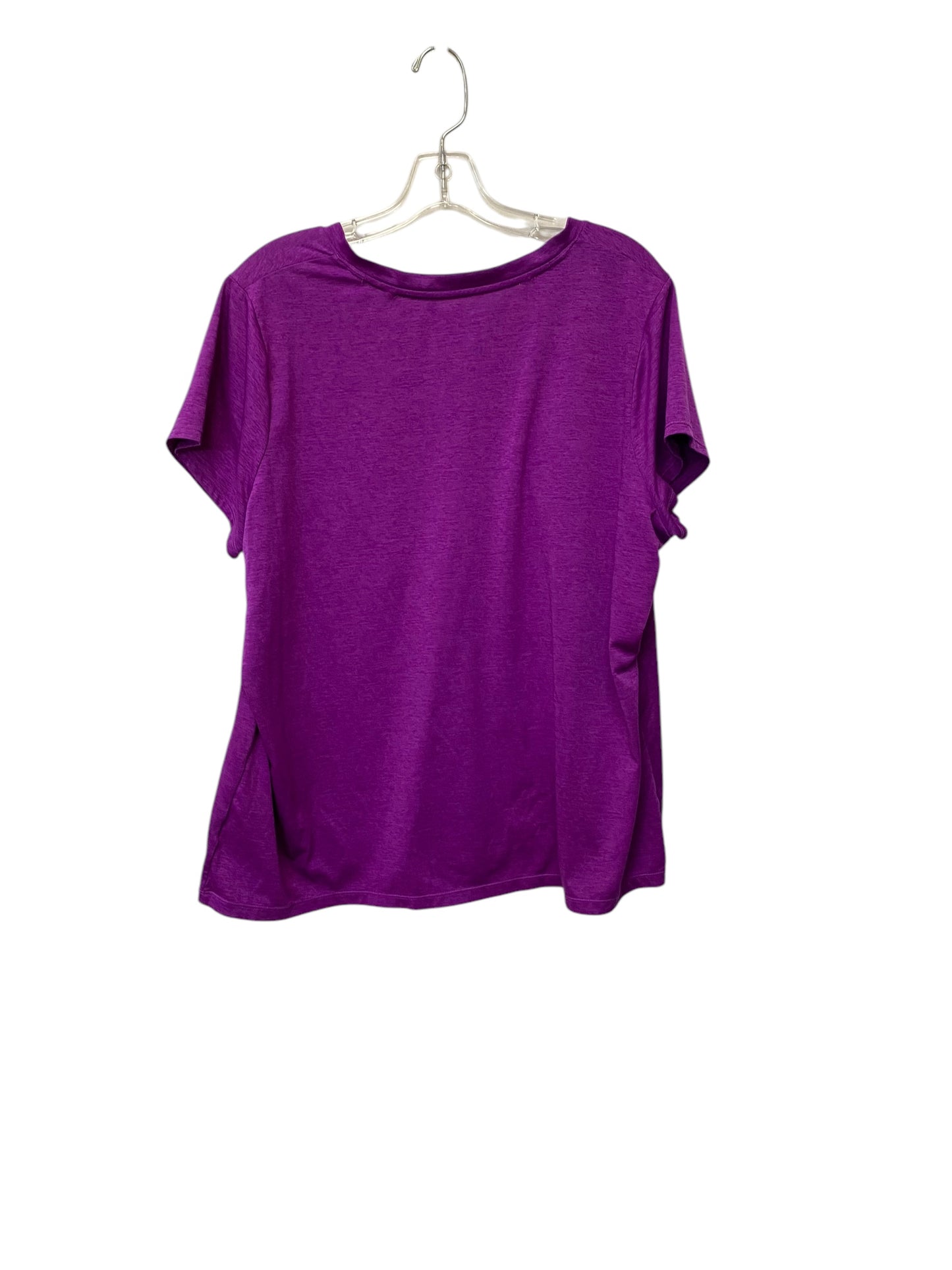 Athletic Top Short Sleeve By Xersion In Purple, Size: 2x