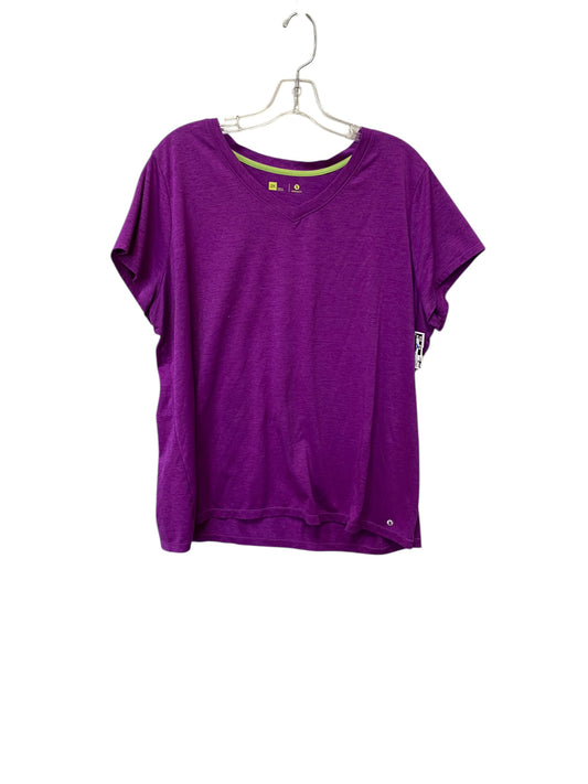 Athletic Top Short Sleeve By Xersion In Purple, Size: 2x