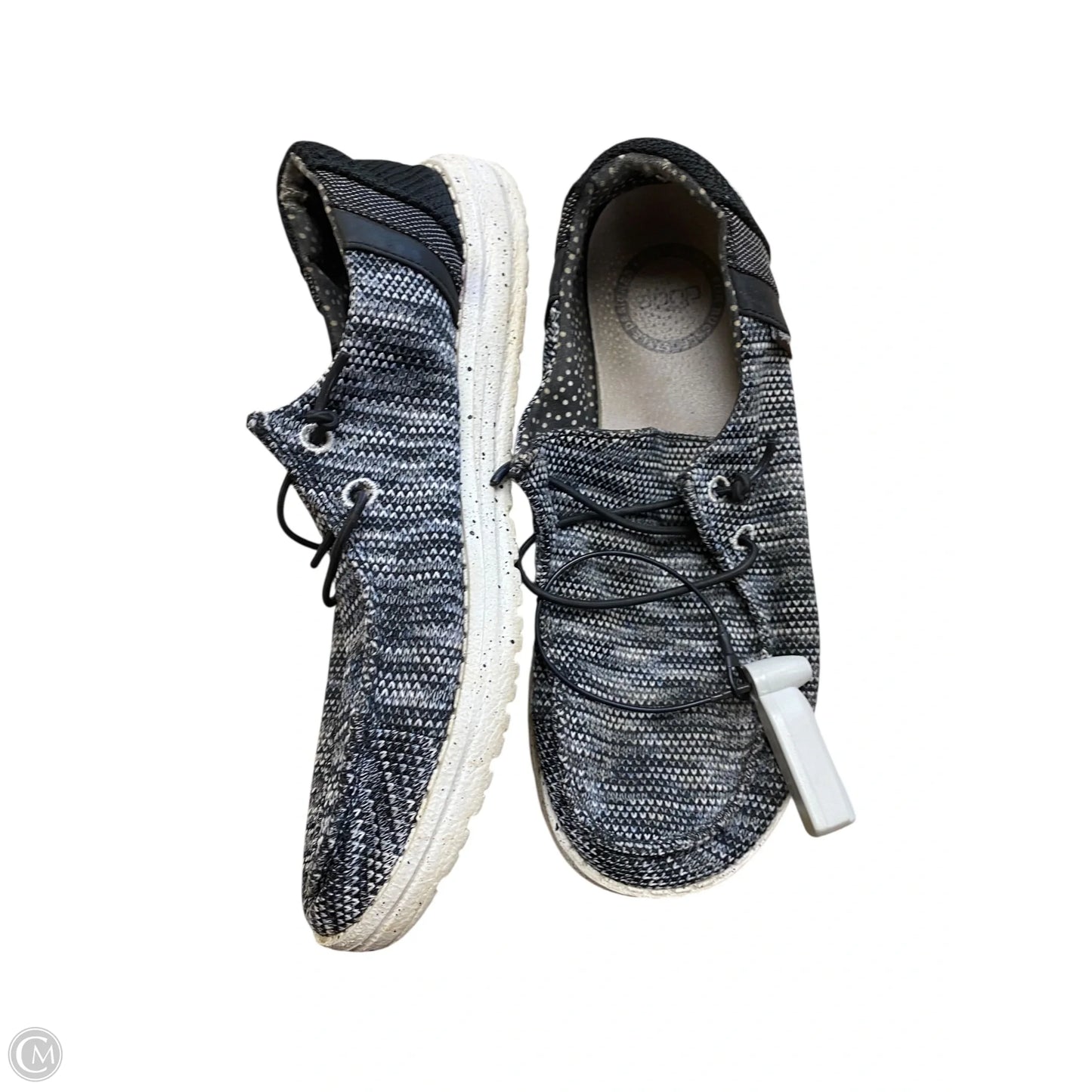 Shoes Flats By Hey Dude In Grey, Size: 6
