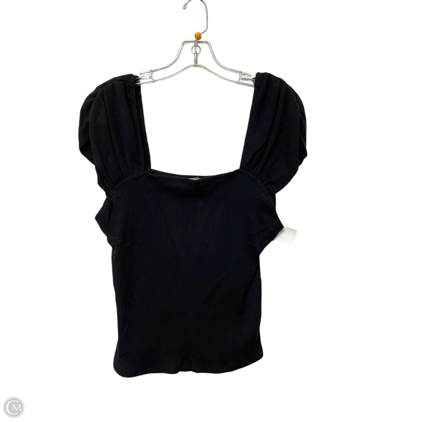 Top Short Sleeve By Anthropologie In Black, Size: Xl