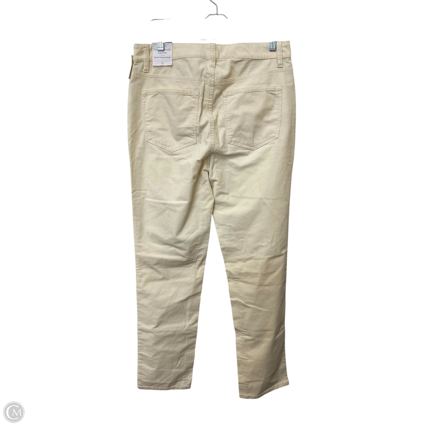 Pants Corduroy By Talbots In Cream, Size: 6