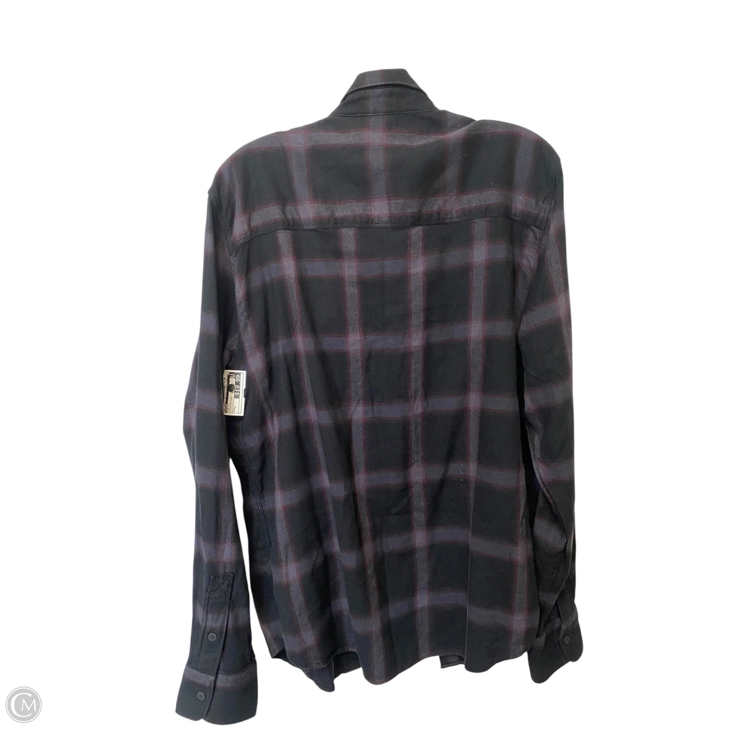 Top Long Sleeve By Paige In Plaid Pattern, Size: L