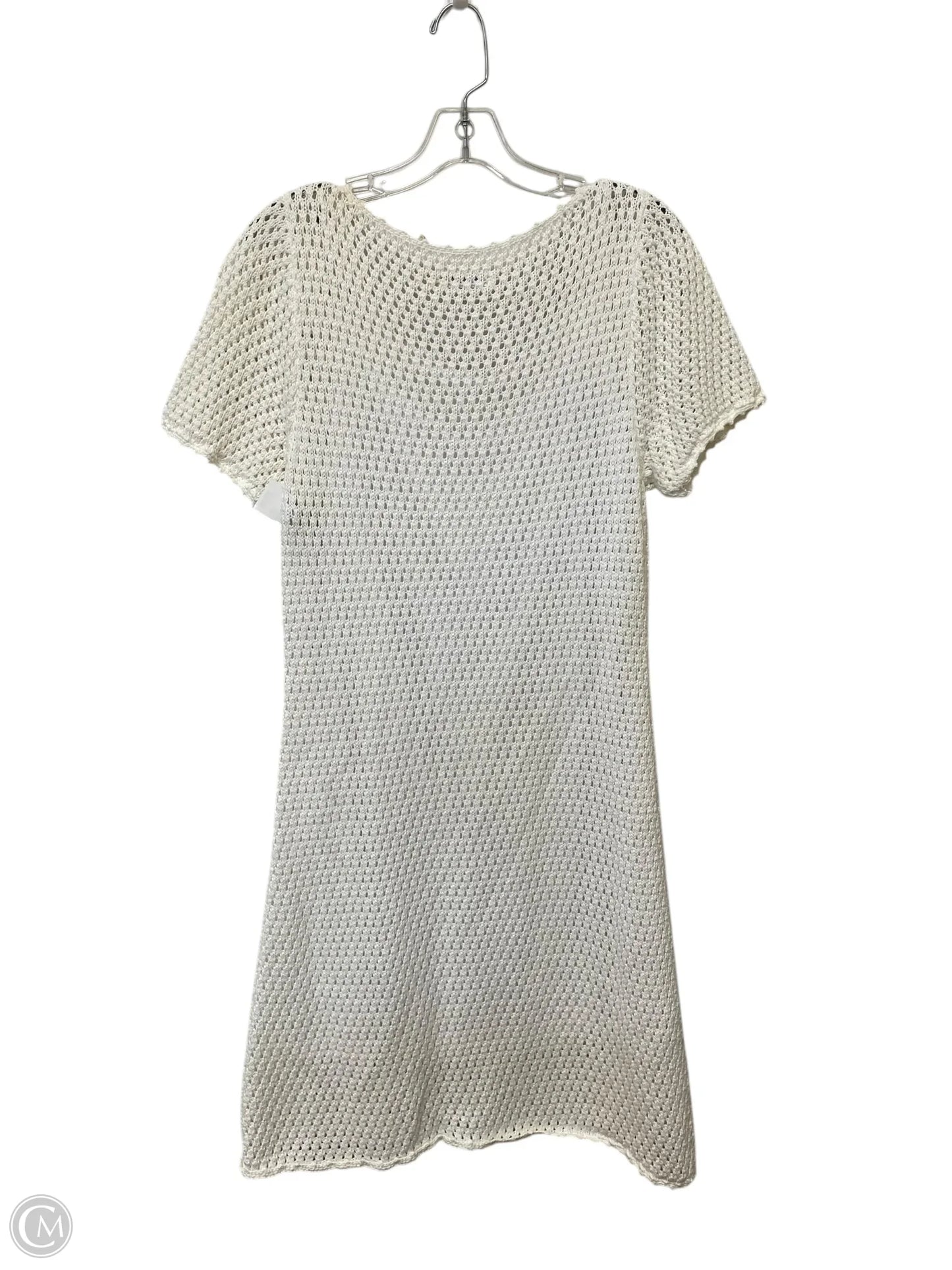 Dress Casual Midi By Calvin Klein In White, Size: L