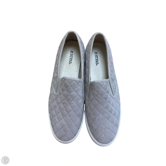 Shoes Flats By Just Fab In Grey, Size: 11
