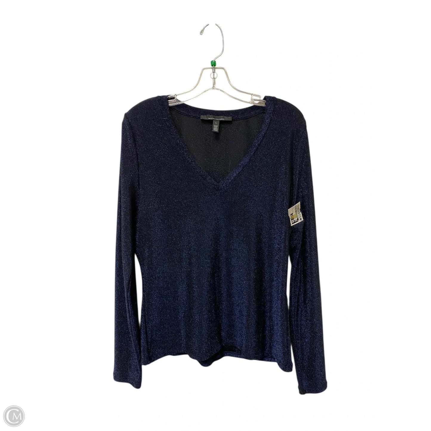 Top Long Sleeve By White House Black Market In Blue, Size: L