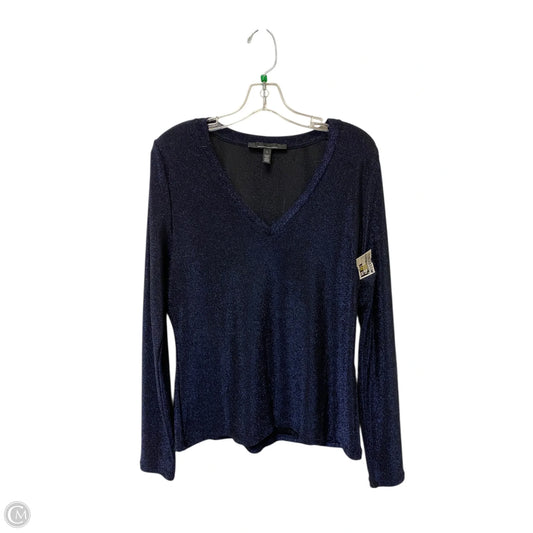 Top Long Sleeve By White House Black Market In Blue, Size: L