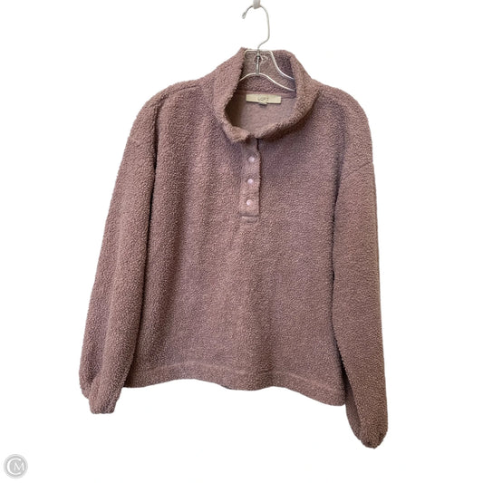 Sweatshirt Collar By Loft In Purple, Size: M