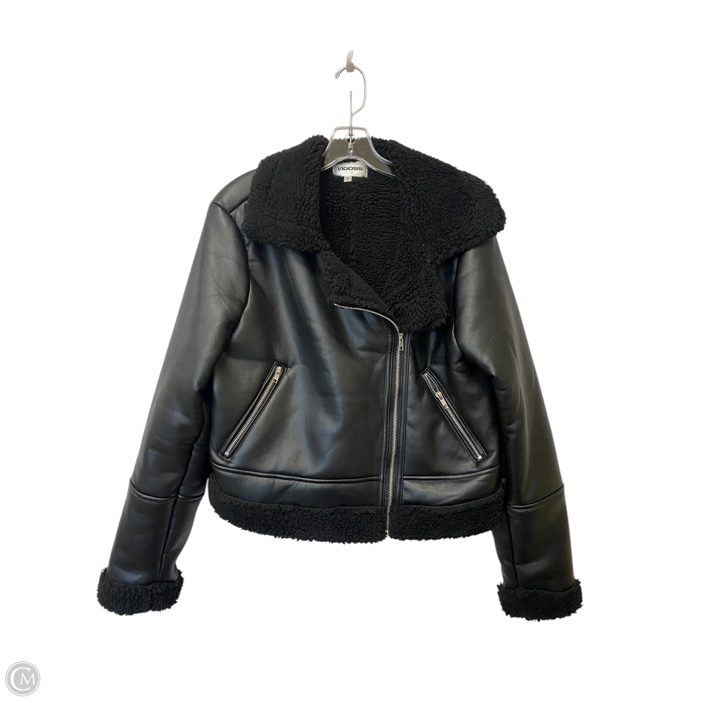 Jacket Moto By Vigoss In Black, Size: L
