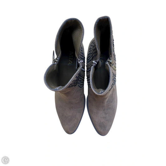 Boots Ankle Heels By Mia In Brown, Size: 8