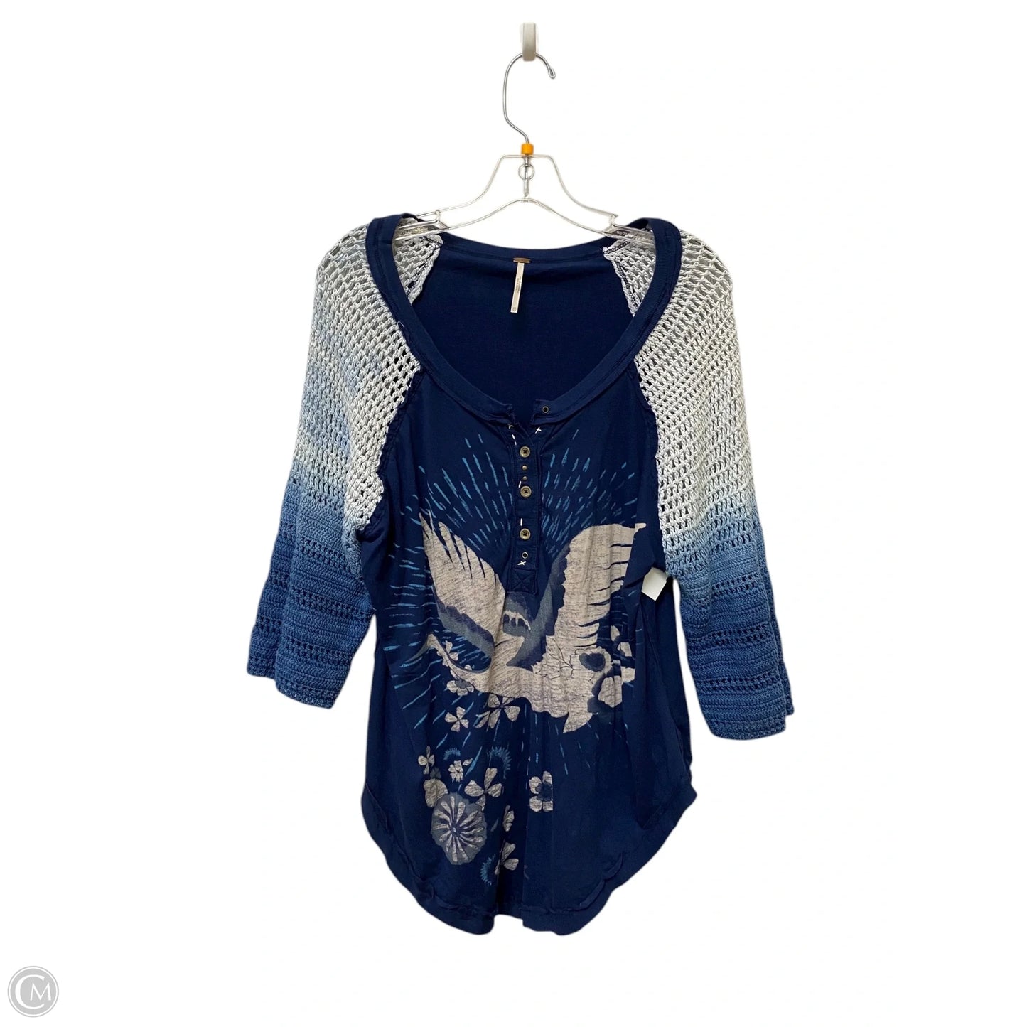 Top Long Sleeve By Free People In Blue, Size: Xs