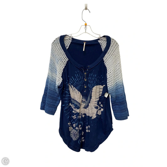 Top Long Sleeve By Free People In Blue, Size: Xs