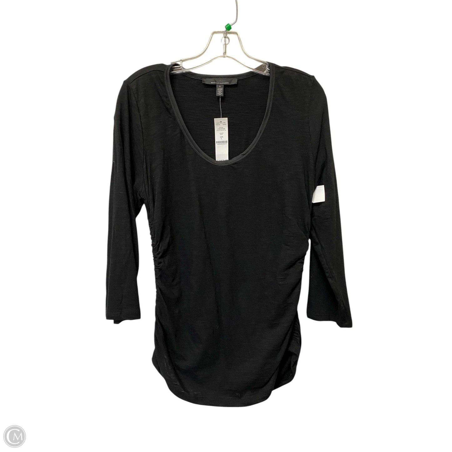 Top Long Sleeve By White House Black Market In Black, Size: L