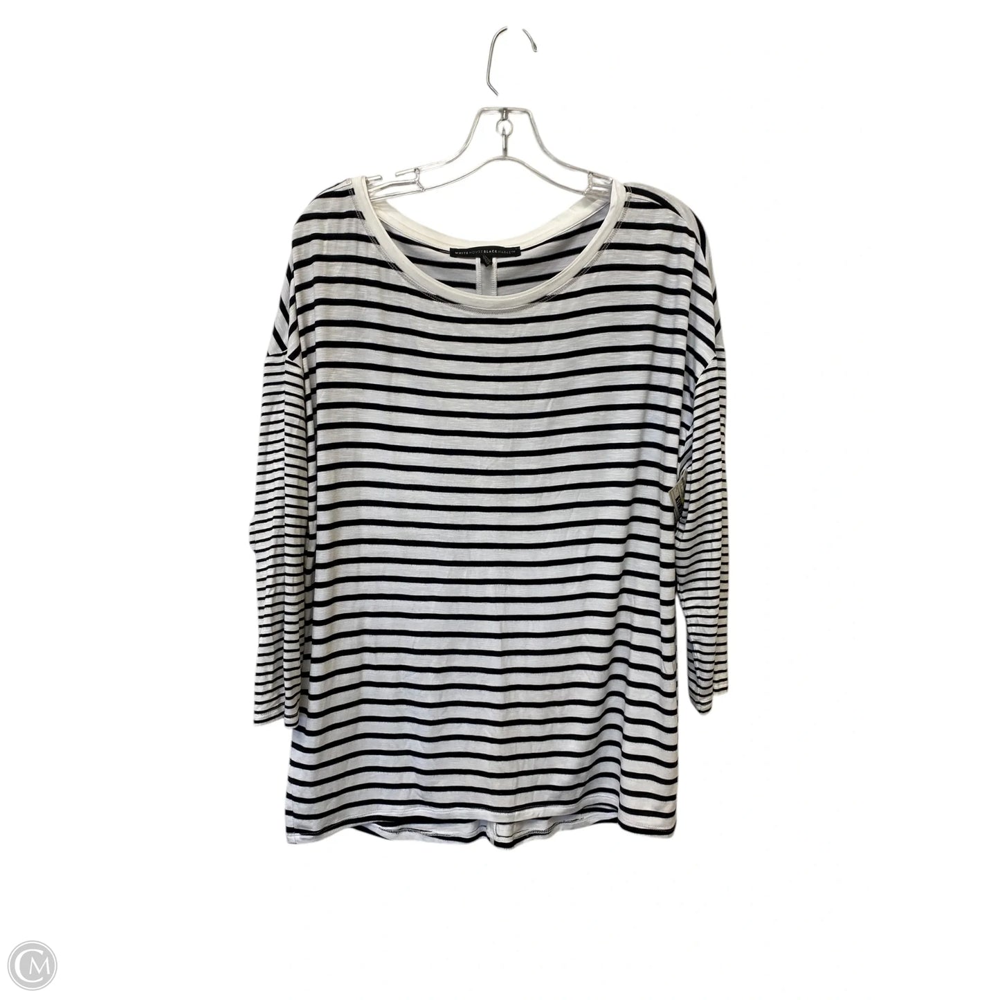 Top Long Sleeve By White House Black Market In Striped Pattern, Size: L
