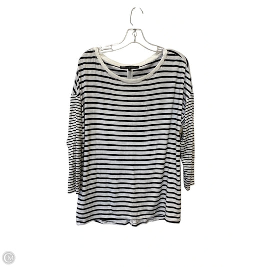 Top Long Sleeve By White House Black Market In Striped Pattern, Size: L