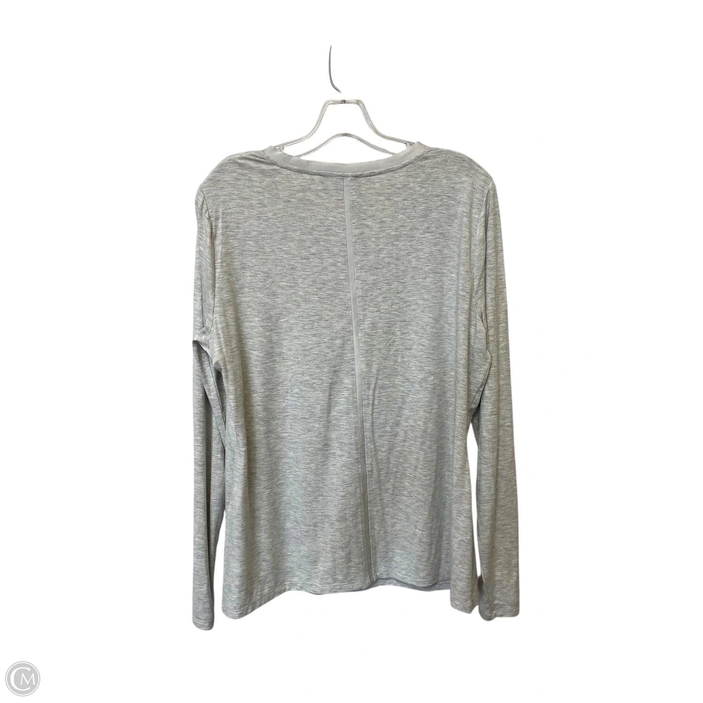 Top Long Sleeve By White House Black Market In Grey, Size: L