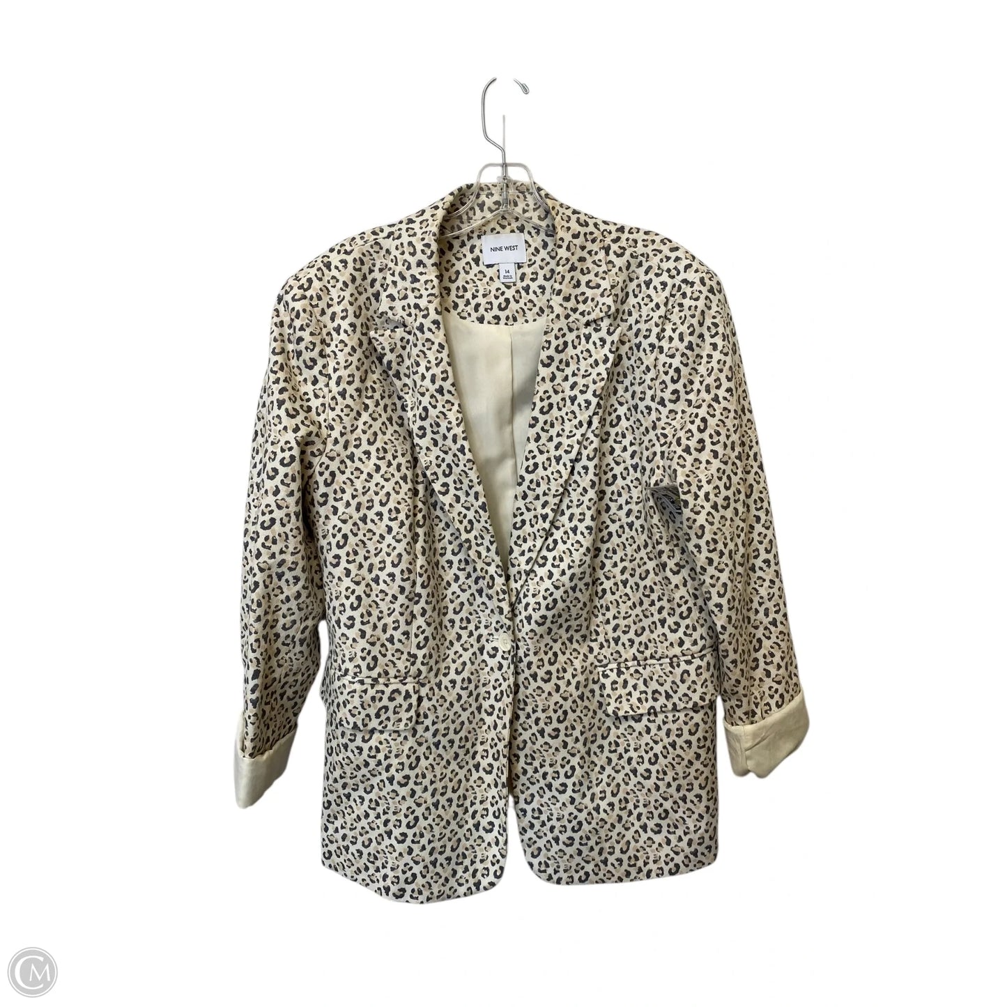 Blazer By Nine West Apparel In Animal Print, Size: 14