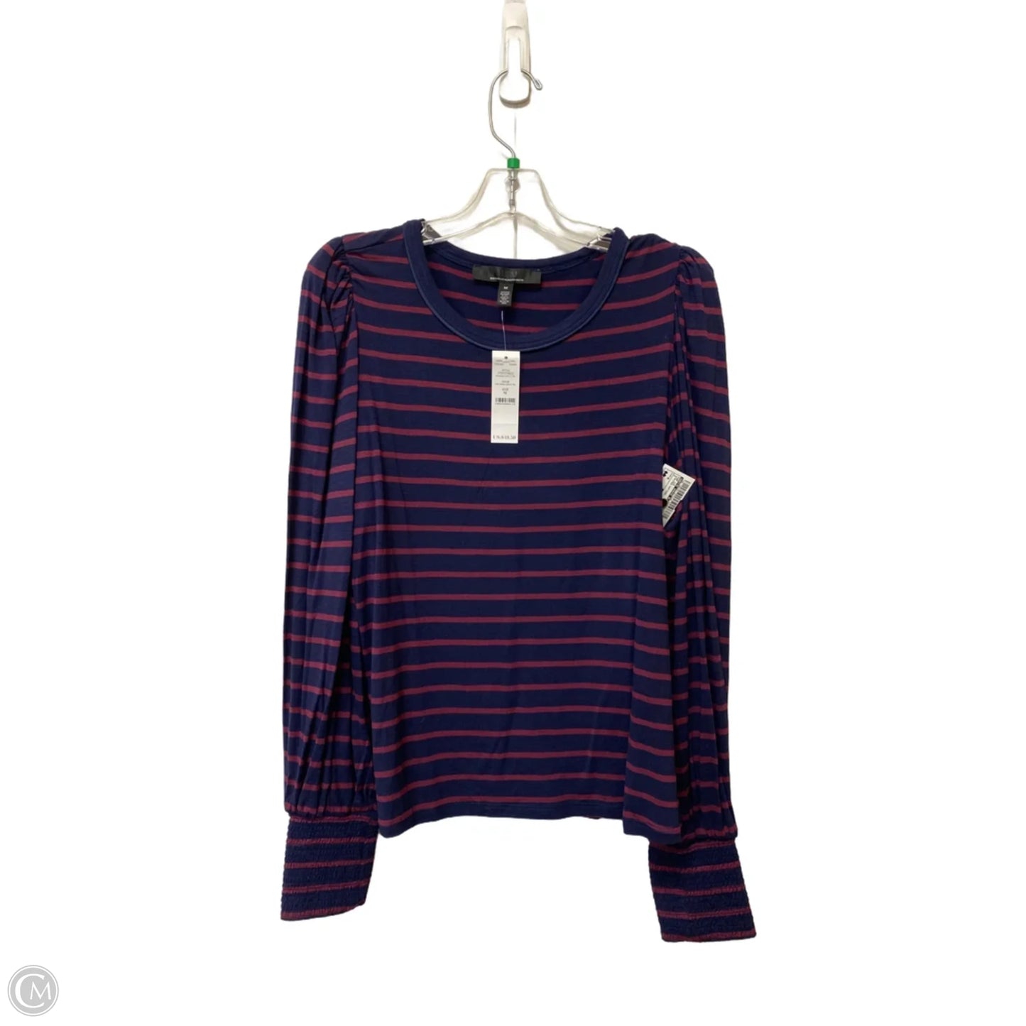 Top Long Sleeve By White House Black Market In Striped Pattern, Size: M