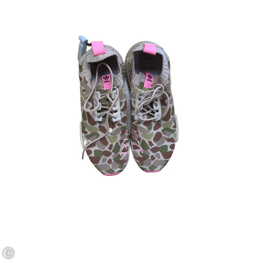 Shoes Athletic By Adidas In Camouflage Print, Size: 8