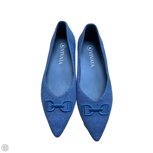 Shoes Flats By Vivaia In Blue, Size: 8