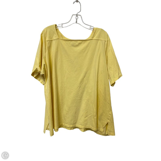 Top Short Sleeve By Woman Within In Yellow, Size: 28