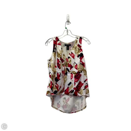 Top Sleeveless By White House Black Market In Floral Print, Size: S