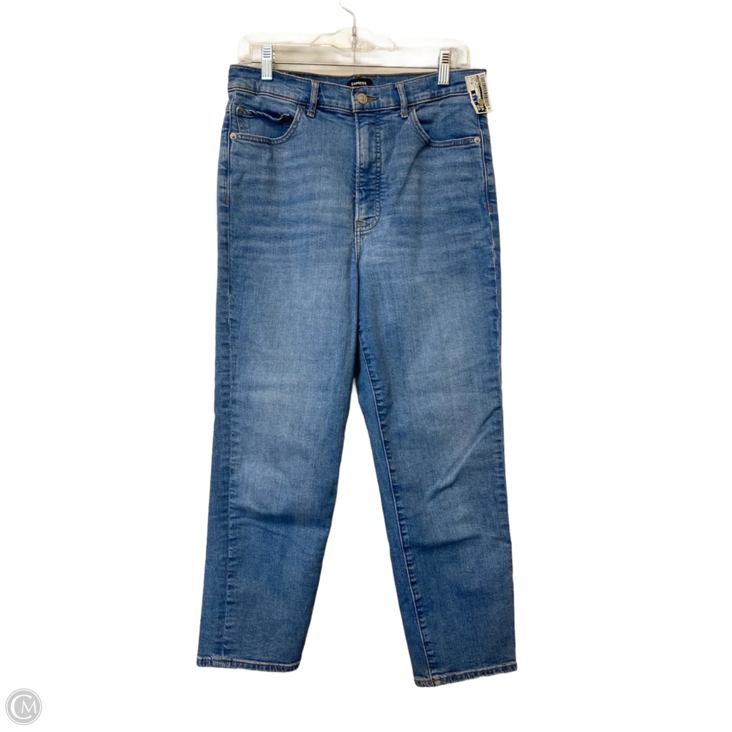 Jeans Straight By Express In Blue Denim, Size: 10