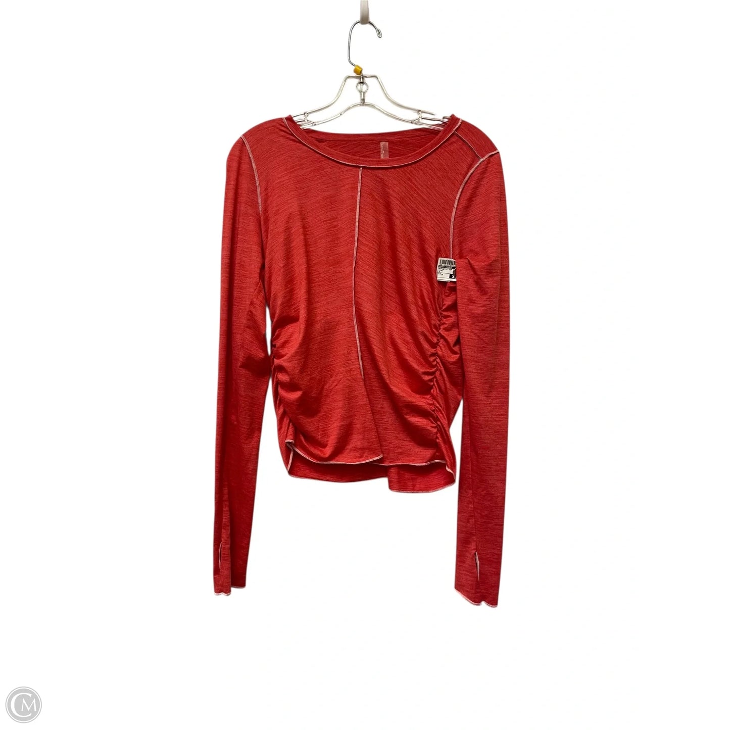 Athletic Top Long Sleeve Crewneck By Free People In Pink, Size: M