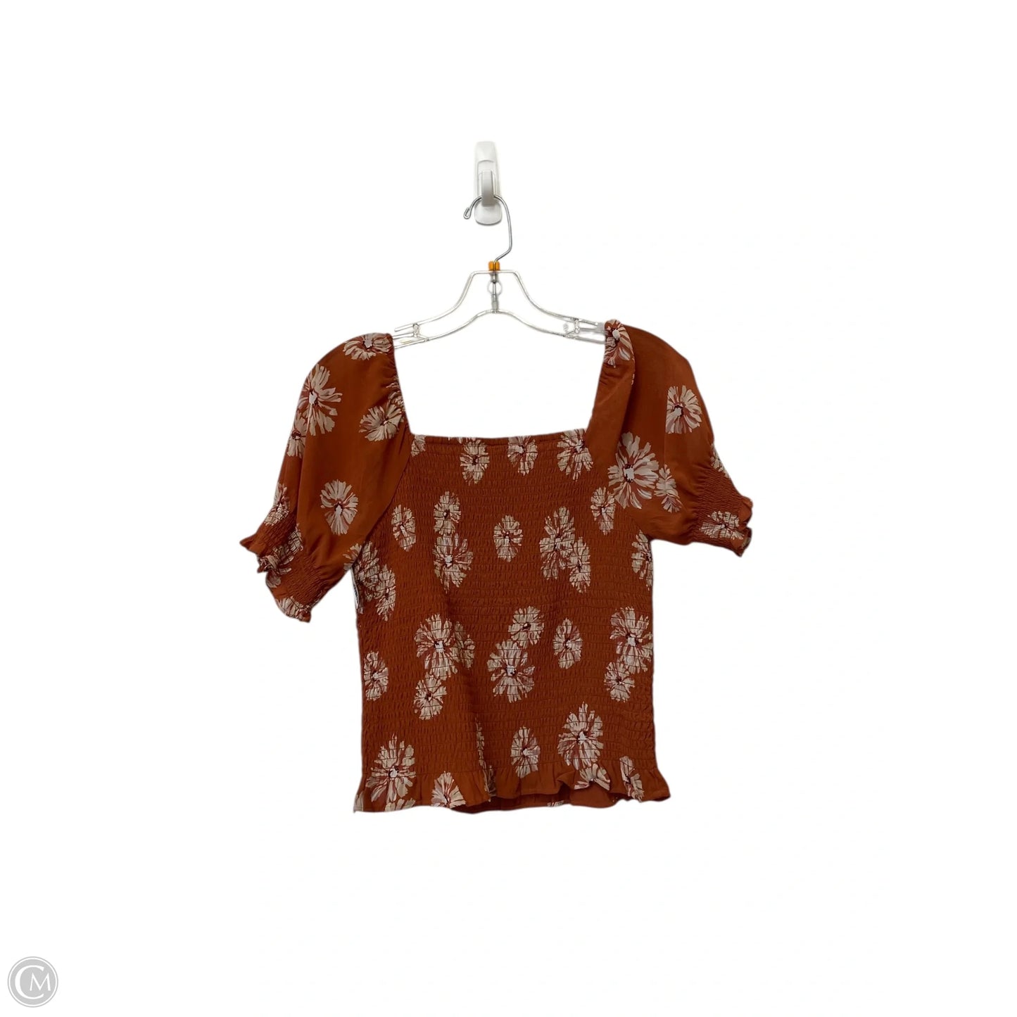 Top Short Sleeve By Madewell In Orange, Size: Xs