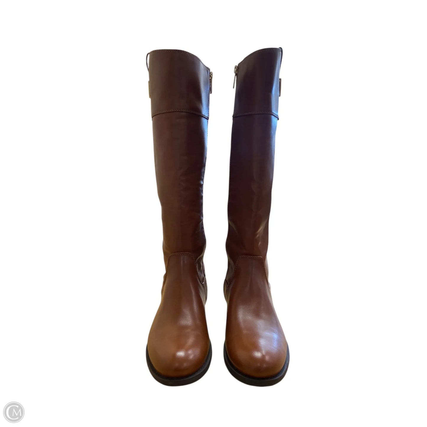 Boots Mid-calf Flats By Tommy Hilfiger In Brown, Size: 10